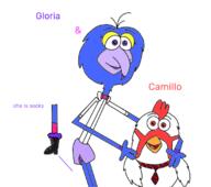 Camillo Gloria Gonzo chicken genderbend love lover theMuppets // 686x609 // 82.0KB