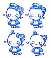 Cute IbisPaintX Kitty LIU Liu.Mie.Drawing OC persona plushie sticker // 474x544 // 123.3KB