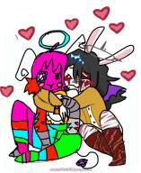 Aster Deepfries Lesbians OC Sona bonniette brightangel scissors yuri // 564x687 // 145.8KB