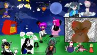 Collabs Huntz OC OCs art bigcollab collab drawings moonlight night // 1266x719 // 834.2KB