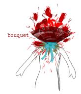 Blood Brain body bouquet bow brainmatter death flesh gore murder organ ribbon roses // 270x313 // 52.3KB