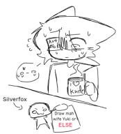 Knife_Kitty_:3 Liu.Mie.Drawing MarbleFox idk silverfox // 286x314 // 26.8KB