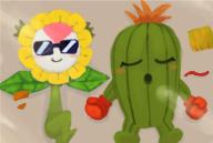 BarhindSocket Digimon Sunflowmon Togemon beach // 381x256 // 110.8KB