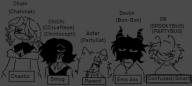 Aster Bon-Bon CCsLefteye Chahinak ChiChi Chinlucoph Devlin OC Soinc chahi partycat spookybug // 358x162 // 22.4KB