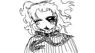 Cute anime animegirl bow girl hair pigtails ribbon sketch turtleneck wink winking // 1920x1080 // 335.6KB